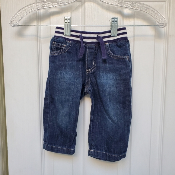 Gymboree Baby Boy Denim Jeans With Sweatpant Top -size 6-12 months - Picture 1 of 2